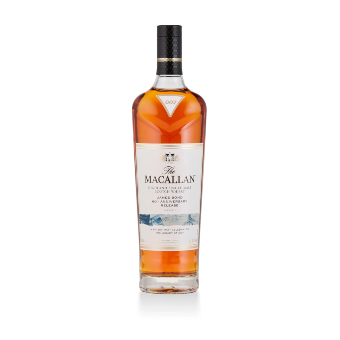 Macallan James Bond 60th Anniversary Release - Decade I Single Malt Scotch Whisky, 70cl, 43.7% ABV. by Old and Rare Whisky.