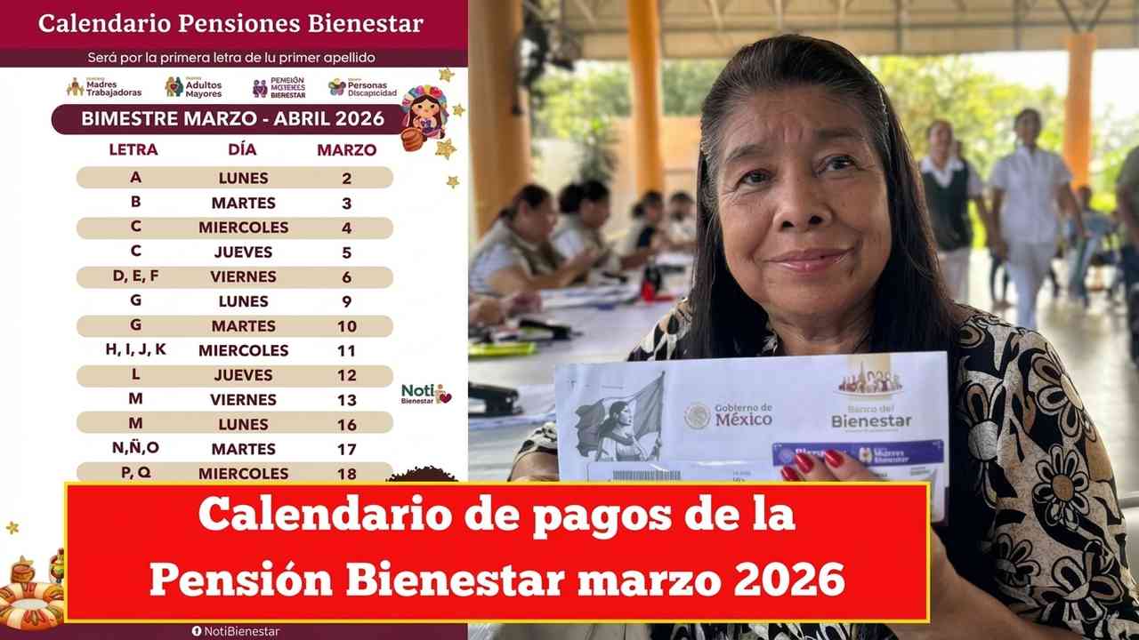 pension bienestar marzo 2026